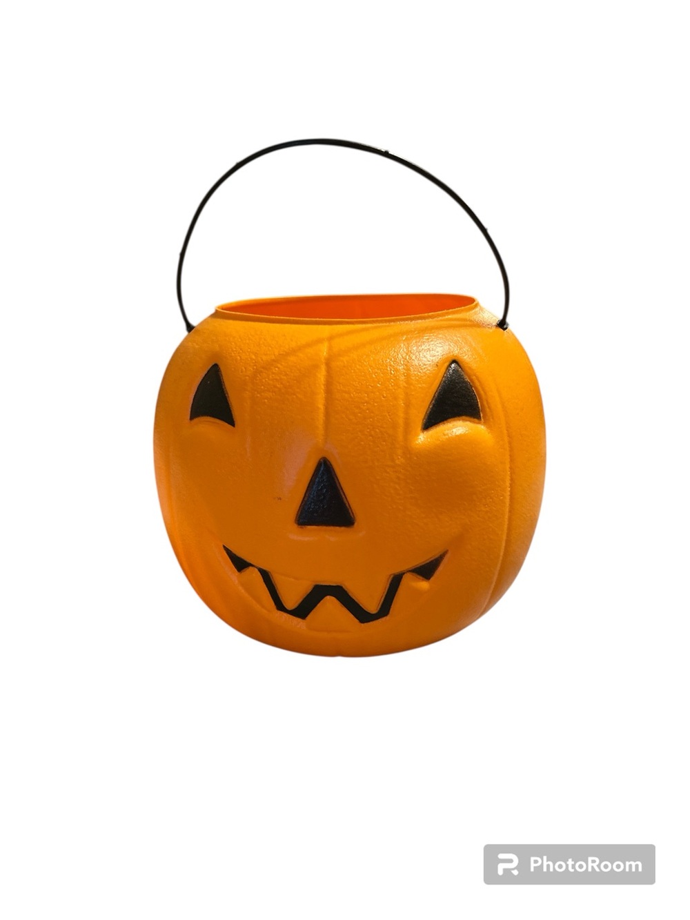 Vintage orange Jack-O'-Lantern Candy Bucket